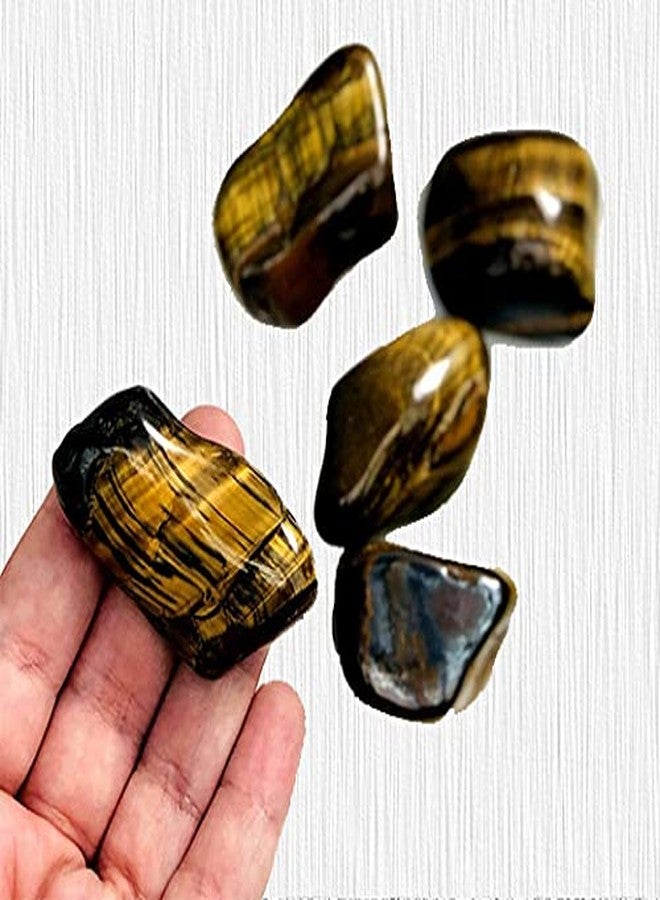 TOI SHOP Tiger Eye Agate Tumble/Pebbles Stone. for Reiki, Crystal, Vastu, Fang Shui Aura, Home Decor, Office Decor, Gifting, Good Luck, showpiece etc. (Tiger Eye, 400 gm) - Image 2